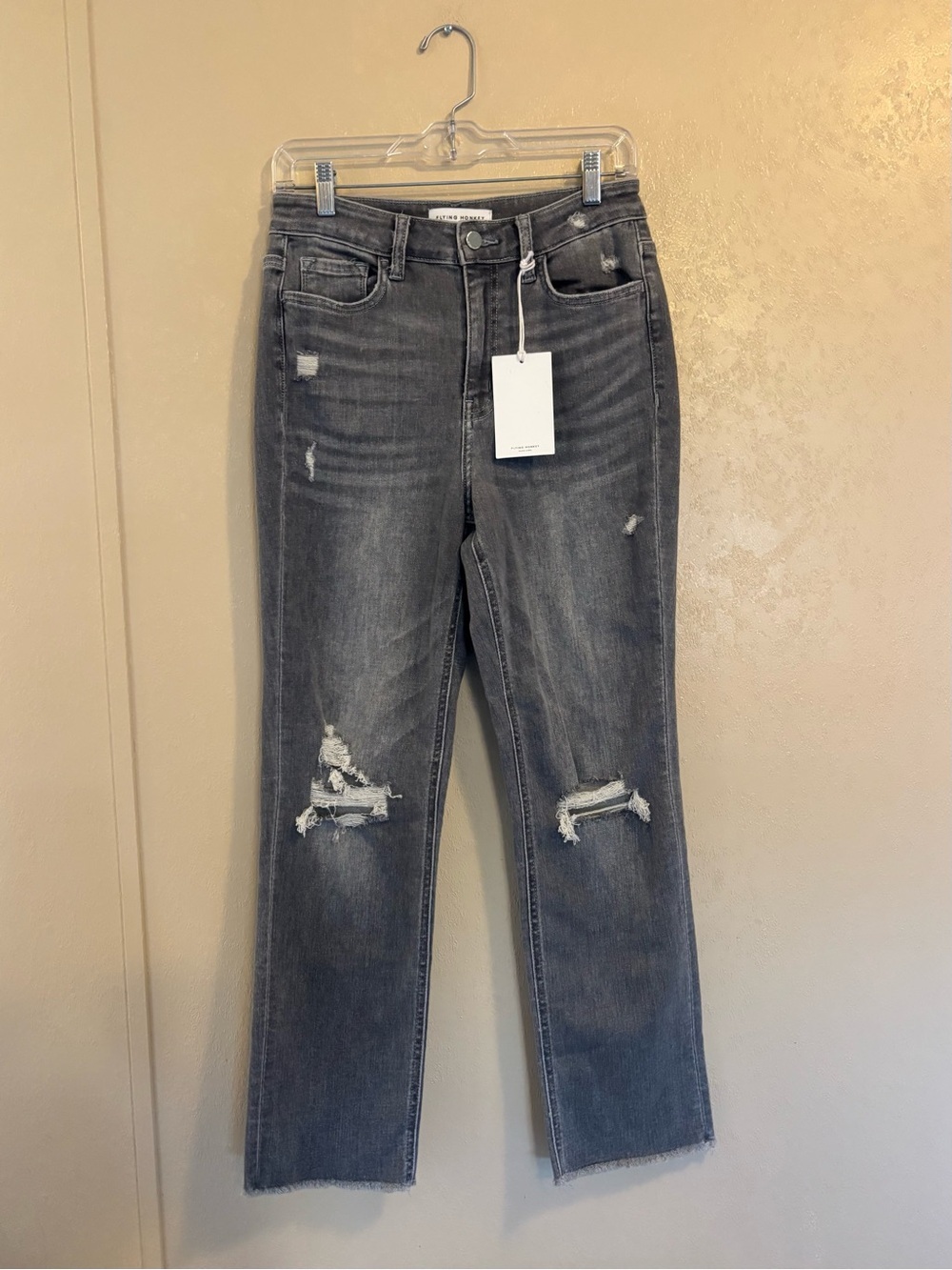 NWT Flying Monkey Super High-Rise Stretch Ankle Straight Jeans sz 27